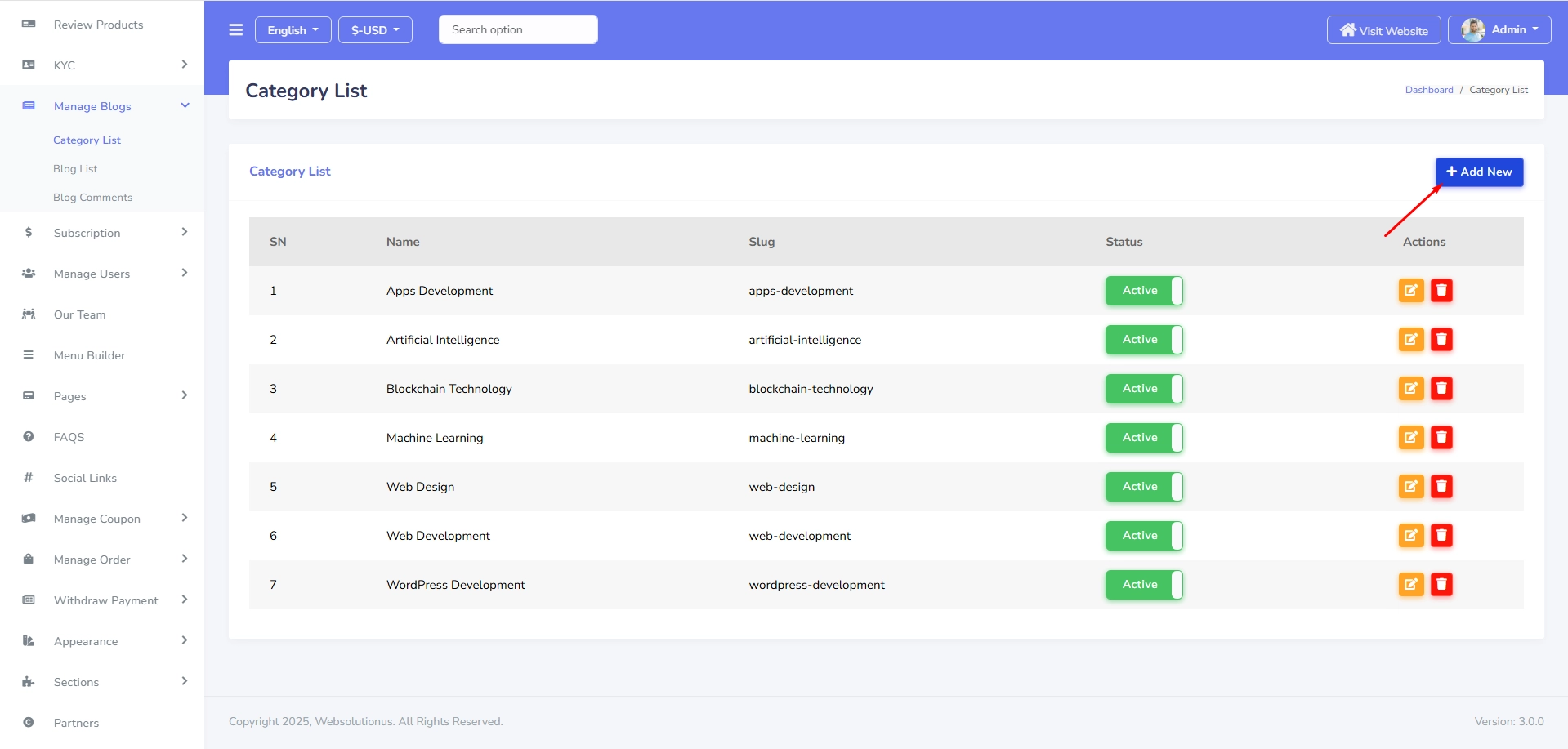 Create Category