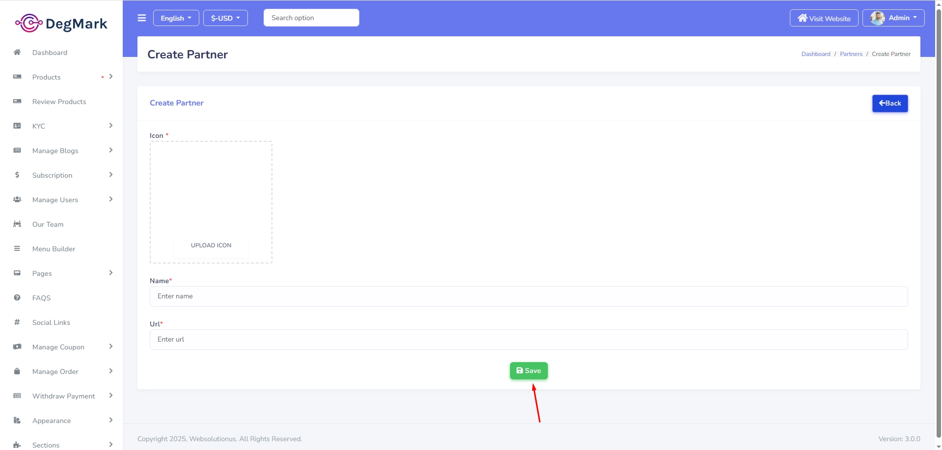 Create Category Form
