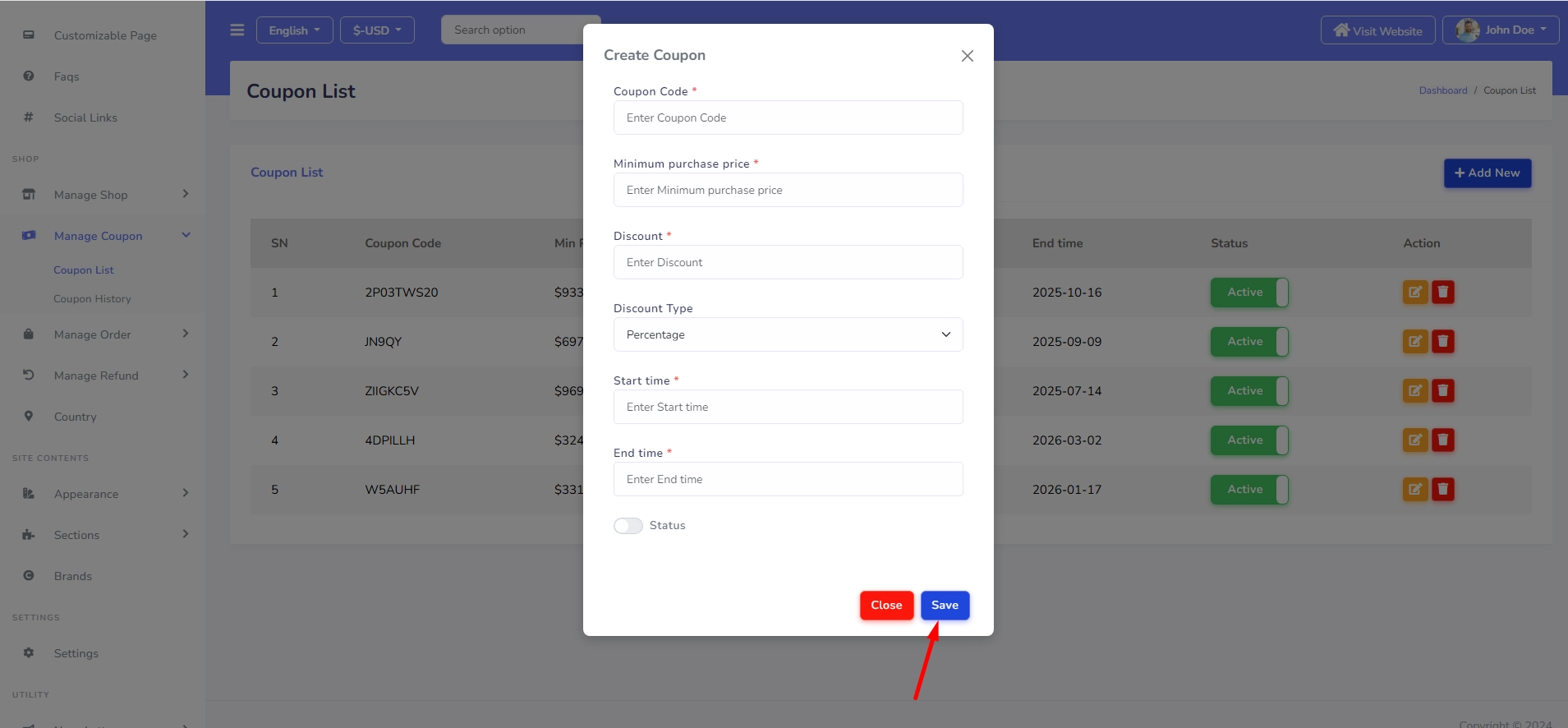 Create Category Form