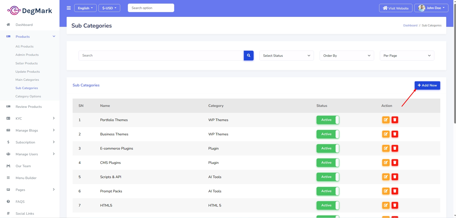 Create Category