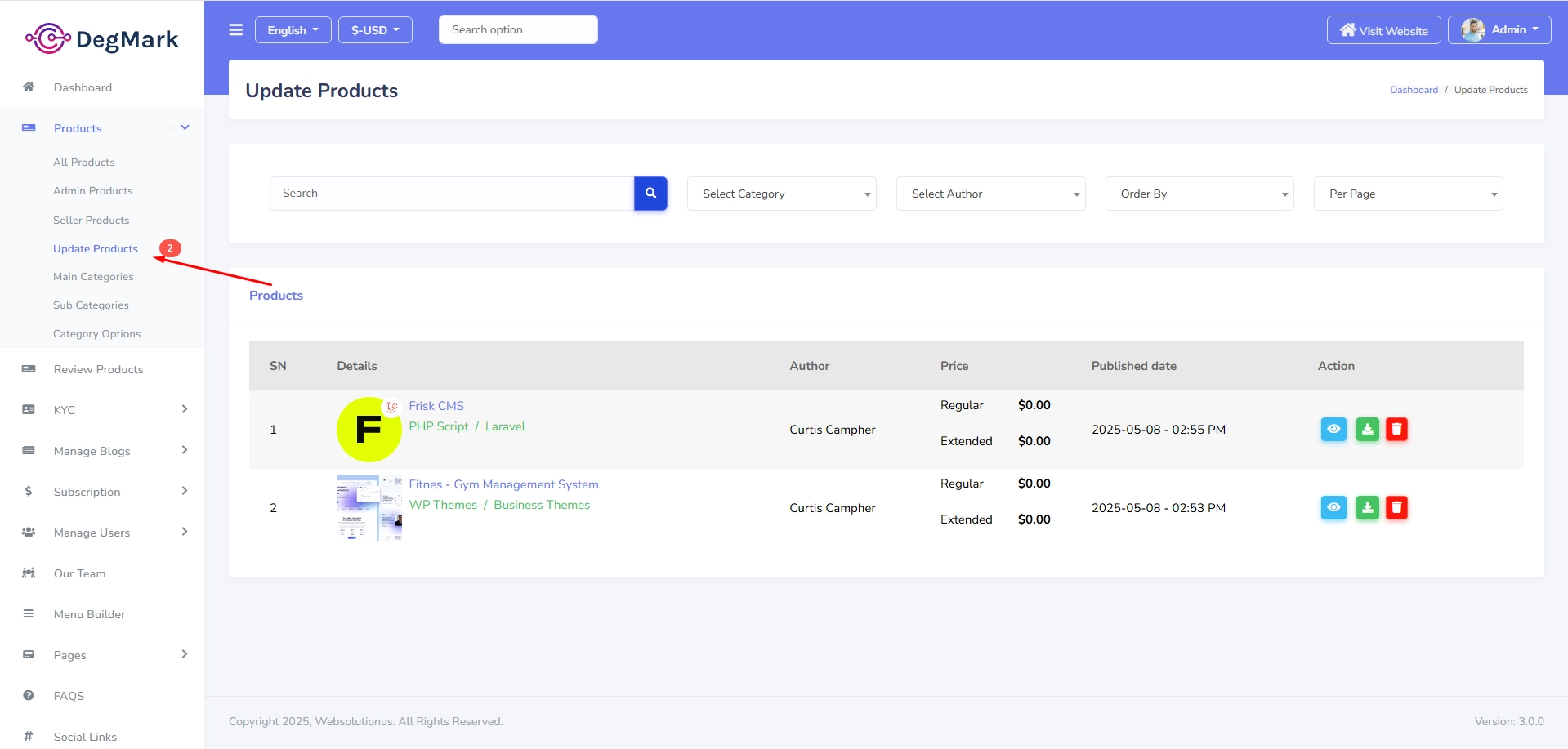 Product List